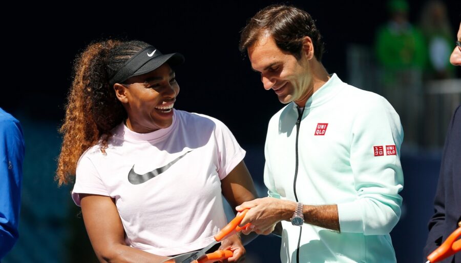 Serena Williams welcomes Roger Federer