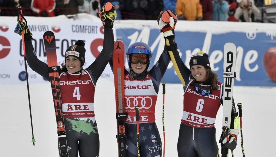 Are: Mikaela Shiffrin in legend, Federica Brignone stunning second
