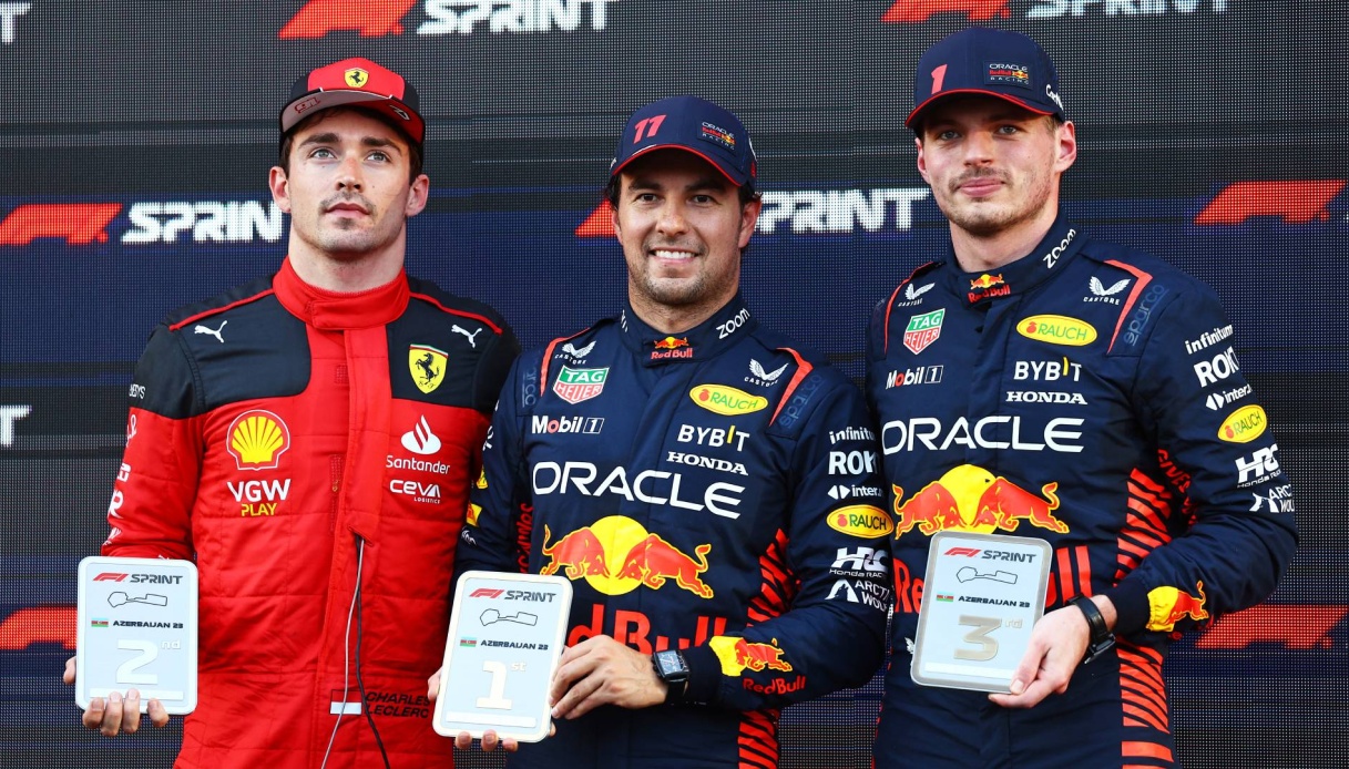 F1, Baku: Perez wins Sprint Race. Leclerc second, ahead of Verstappen ...