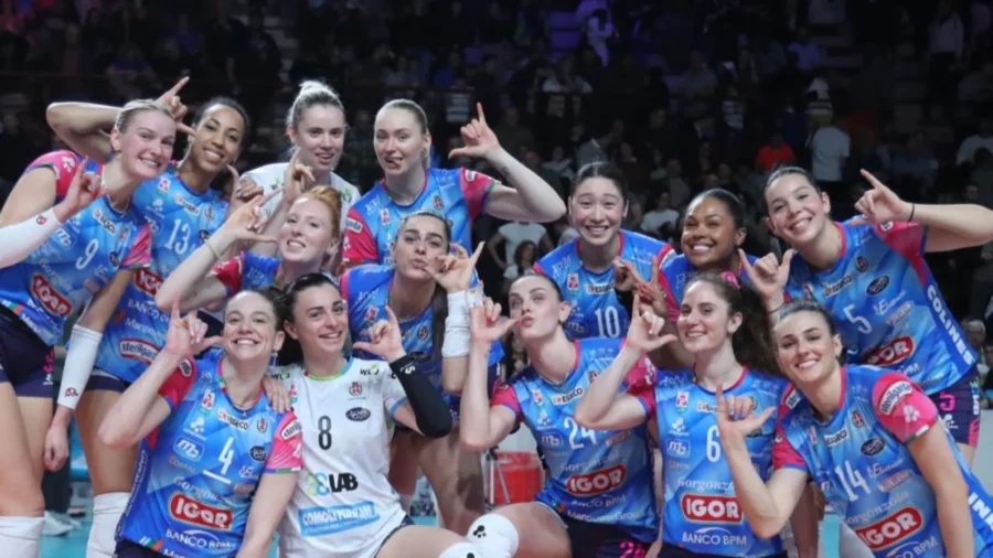 Novara breaks Conegliano&apos;s unbeaten streak and reopens Scudetto semifinal