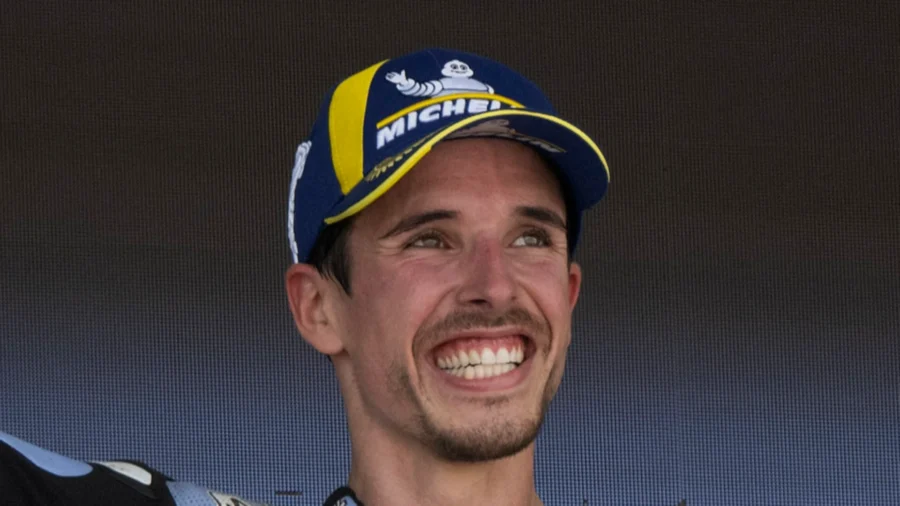 Team Gresini: Alex Marquez enjoys his second place.