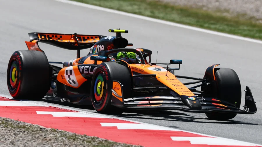 Spanish GP, Lando Norris dominates first free practice