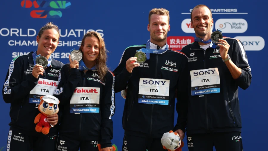 World Swimming Championships: silver by Italy in the cross-country relay