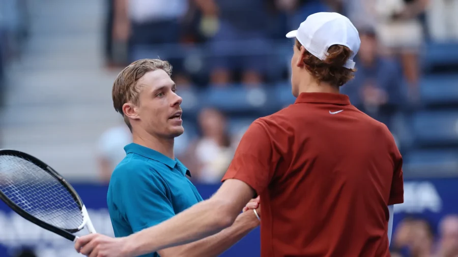 Denis Shapovalov is headed to Jannik Sinner after defeat