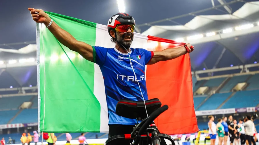 Carlo Calcagni and a gold medal that weighs like a boulder