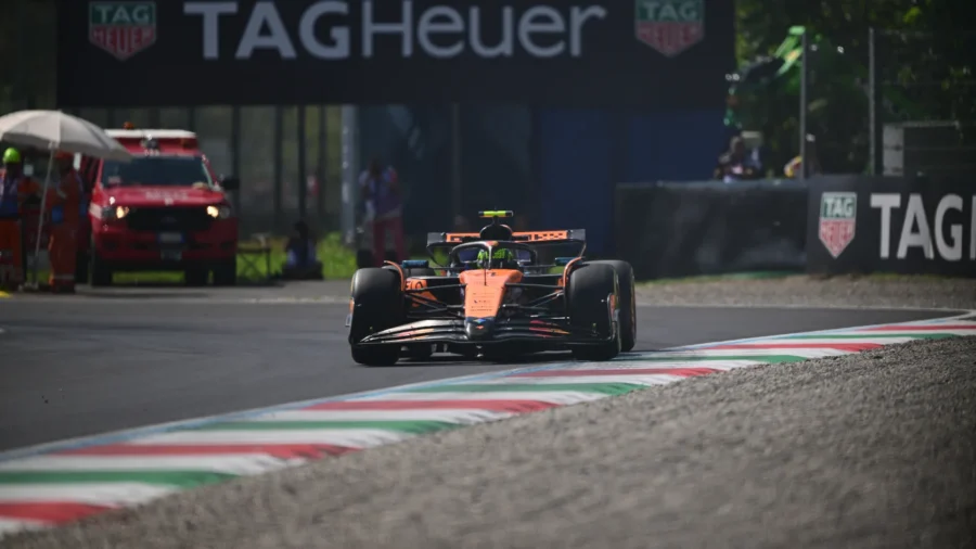 Only Lando Norris ahead of Charles Leclerc’s Ferrari in Monza’s second free practice session