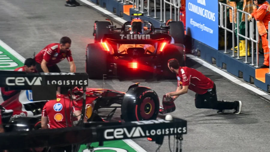 Ferrari, FP2 disaster in Singapore: Charles Leclerc vs. Lando Norris in the pits
