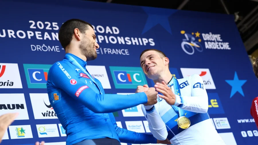 European Championships, Filippo Ganna silver in time trial behind Remco Evenepoel