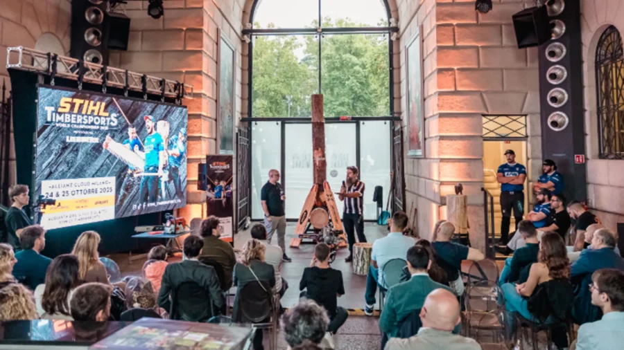 Stihl Timbersports World Championship 2025 presented in Milan, Italy.