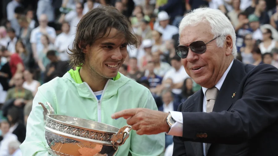 Rafael Nadal, touching farewell to Nicola Pietrangeli
